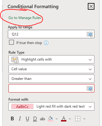 Excel - Can Not Edit Conditional Formatting - Microsoft Community