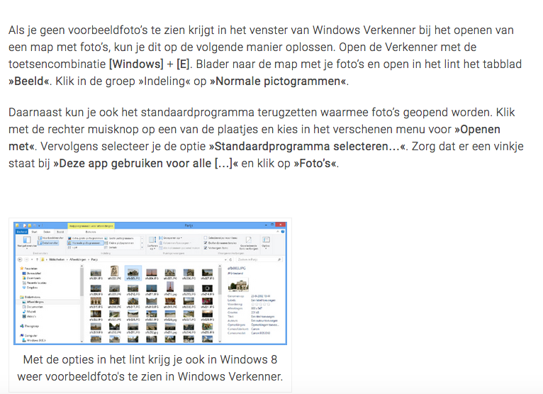  foto jpg niet zichtbaar in omzetten naar W 10 Microsoft 