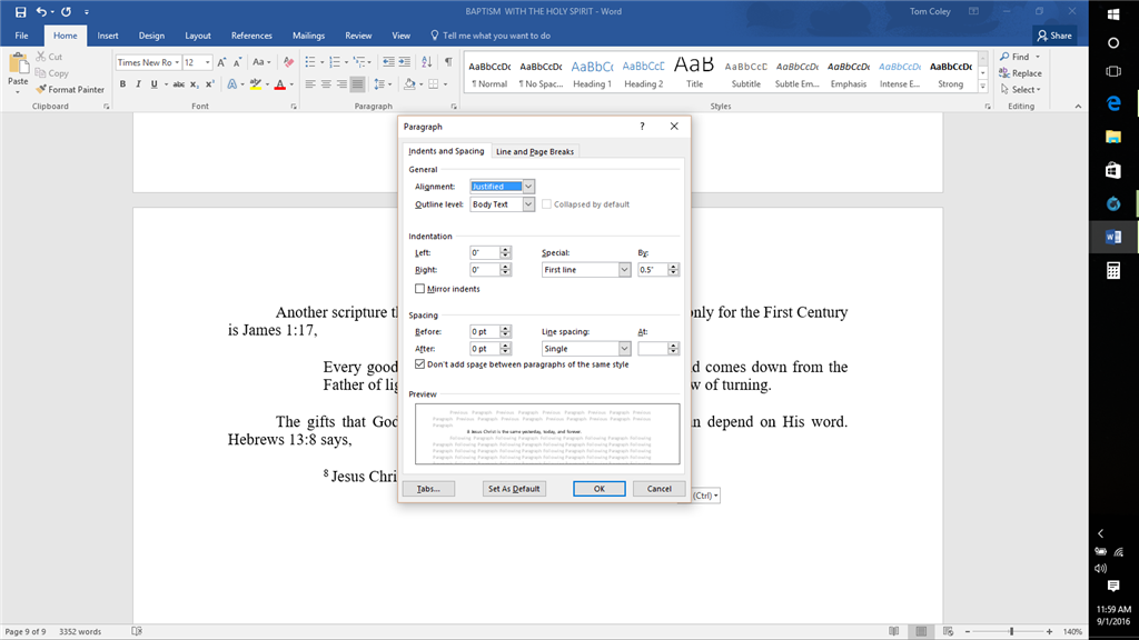 Tabs On Word 2016 Microsoft Community