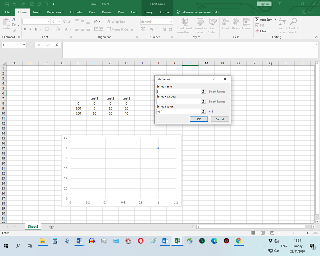 Cannot create graphs in Excel - 'there's an error in the formula you ...