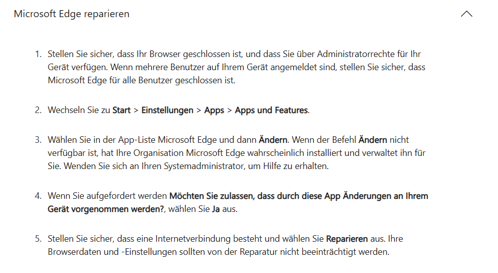 Edge als Standardbrowser öffnet keine externen Links (Windows 11 ...