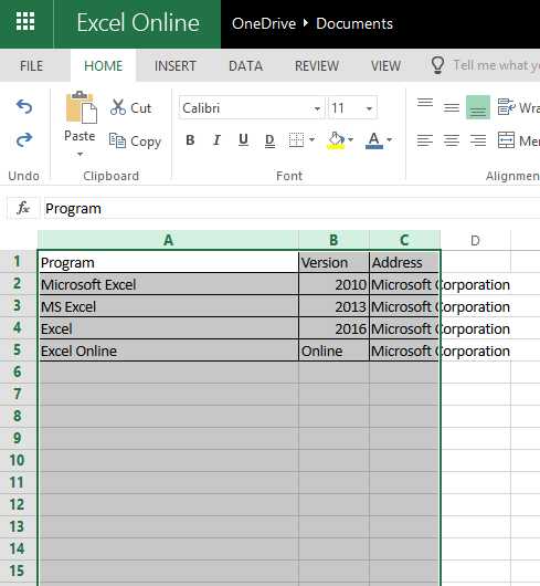 Excel электронная