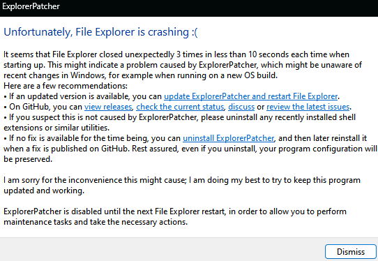 Unfortunately File Explorer is crashing through no fault of