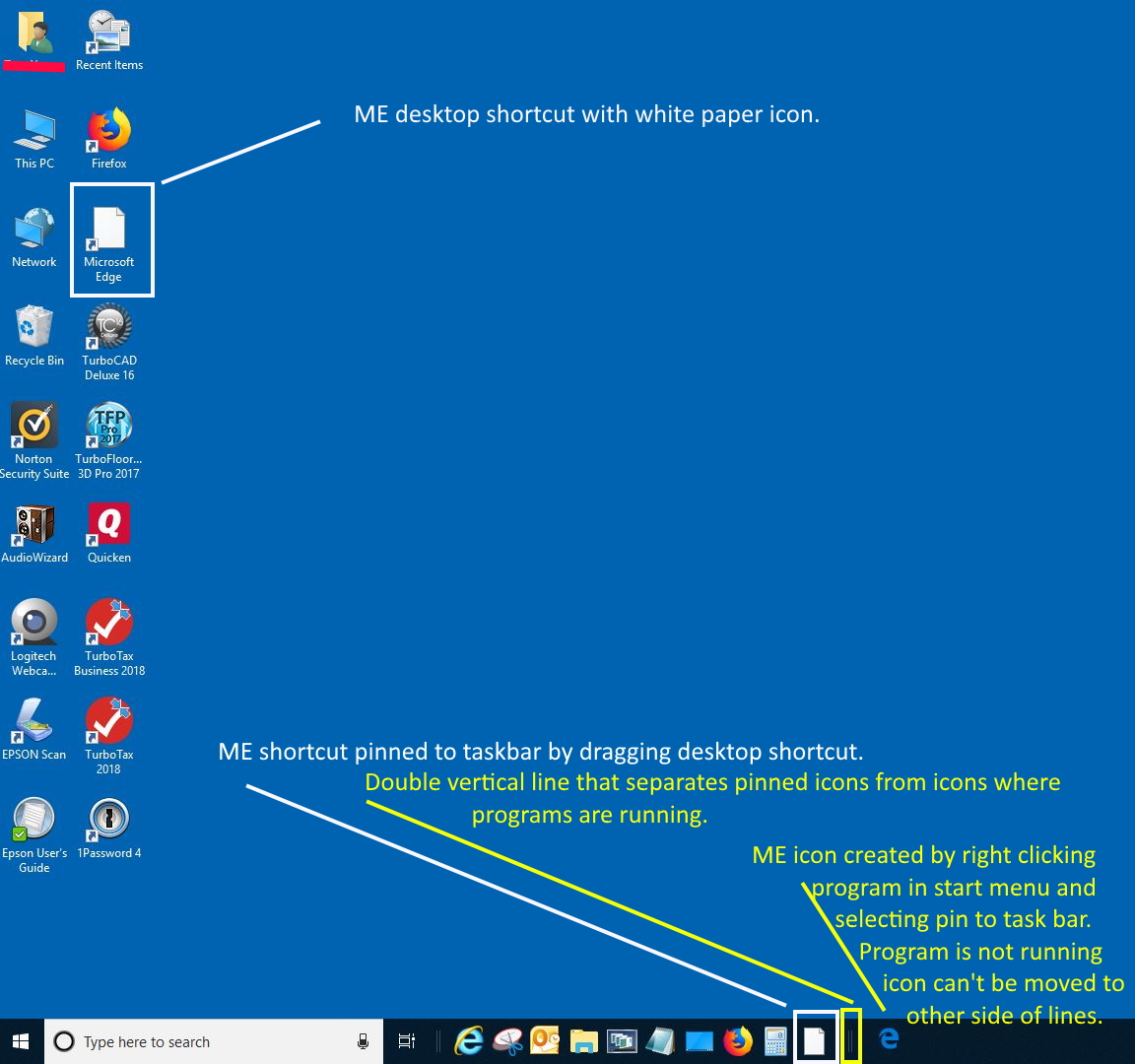 Microsoft Edge Icon On Desktop