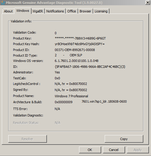 microsoft genuine advantage validation tool windows 7