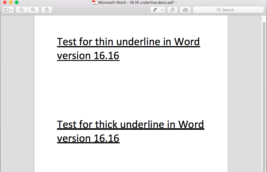 Underline Thickness Microsoft Community