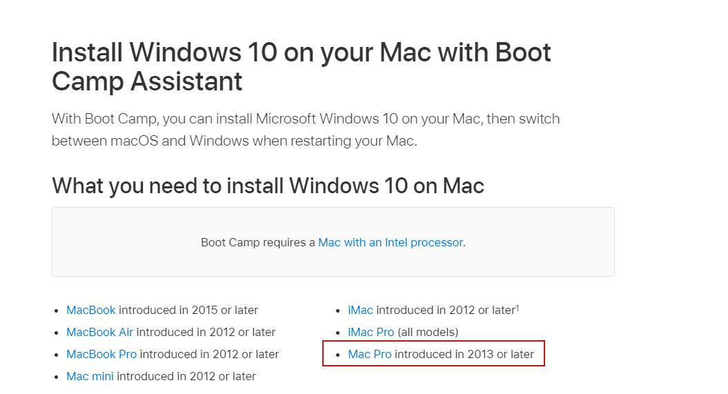 Install Windows 11 on a Mac with an Intel processor