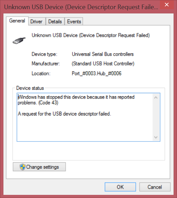 Driver Usb Device_descriptor_failure