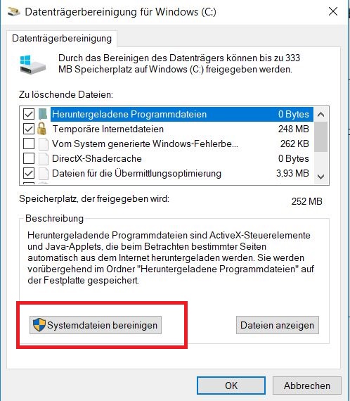 Windows 10 neu installieren - dauerhafte Meldung: zu wenig Speicherplatz