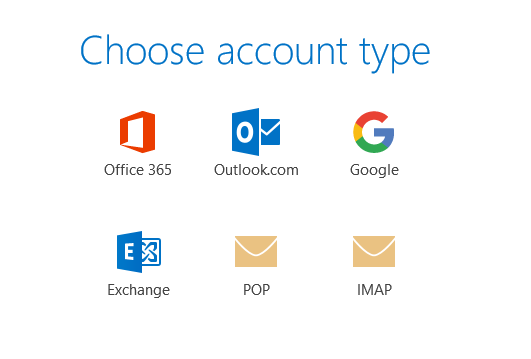 Types of Offices. Types of accounts. Google Exchange.