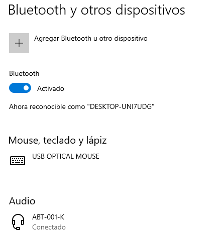 Mis audifonos bluetooth se conectan pero no salen como Dispositivo