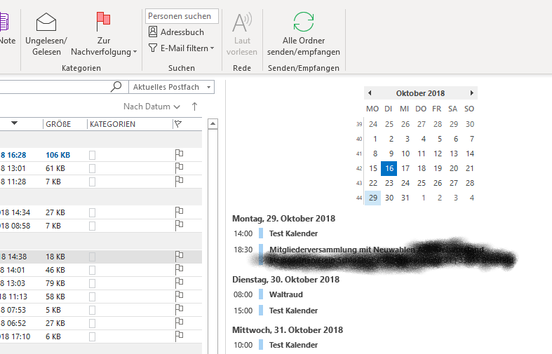 Outlook Aufgabenleiste zeigt nur Standardkalender an - Microsoft Community