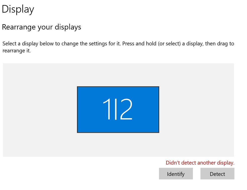 Display not detected - Microsoft Community