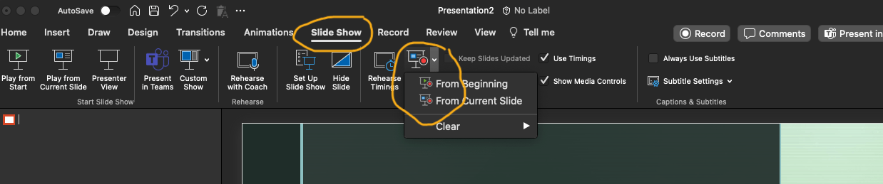 how to record presentation on powerpoint 365