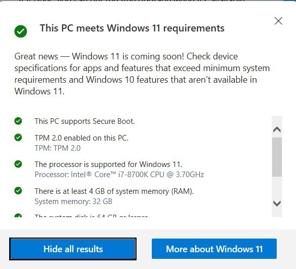 Windows 11: This PC doesn't meet requirements but health check says it ...