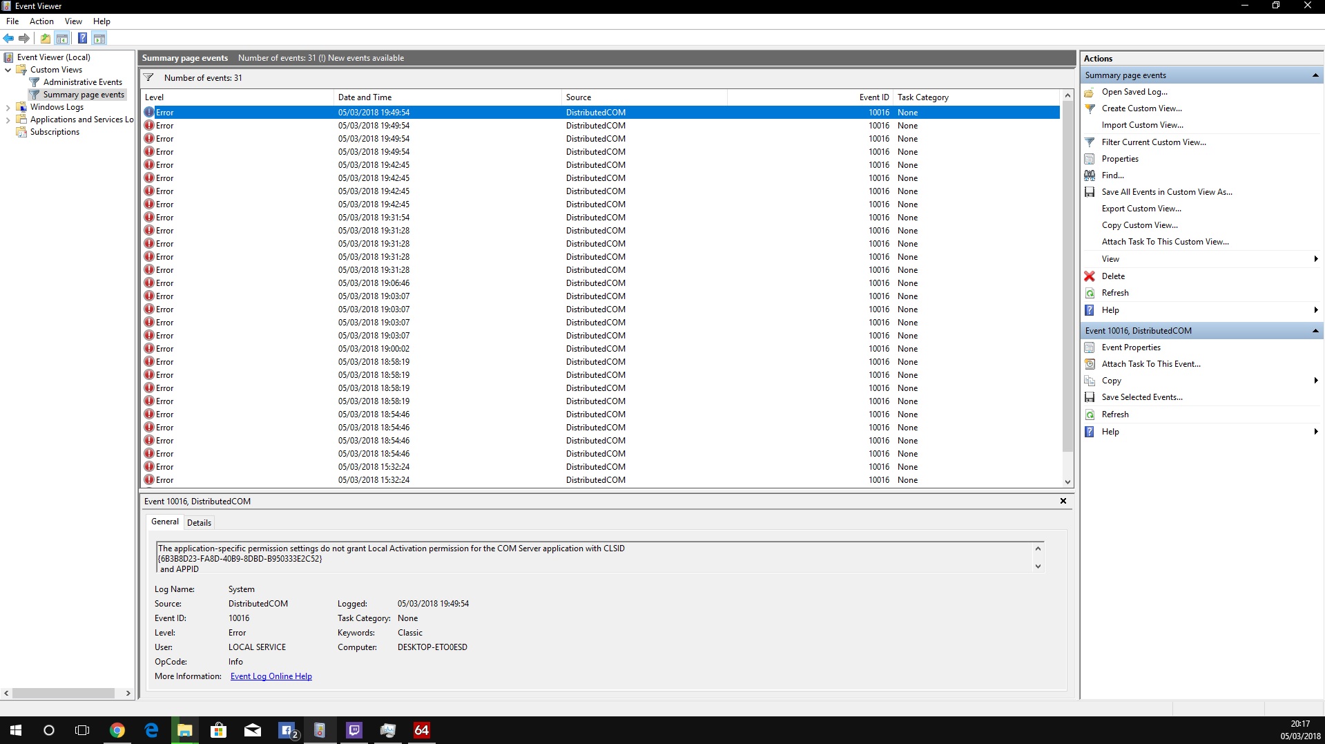 Persistent Pc Freeze And Crash With Dcom Being The Problem Microsoft Community