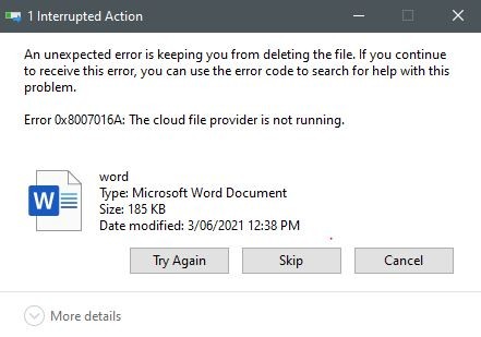 How do I delete onedrive files from an unlinked account on my 