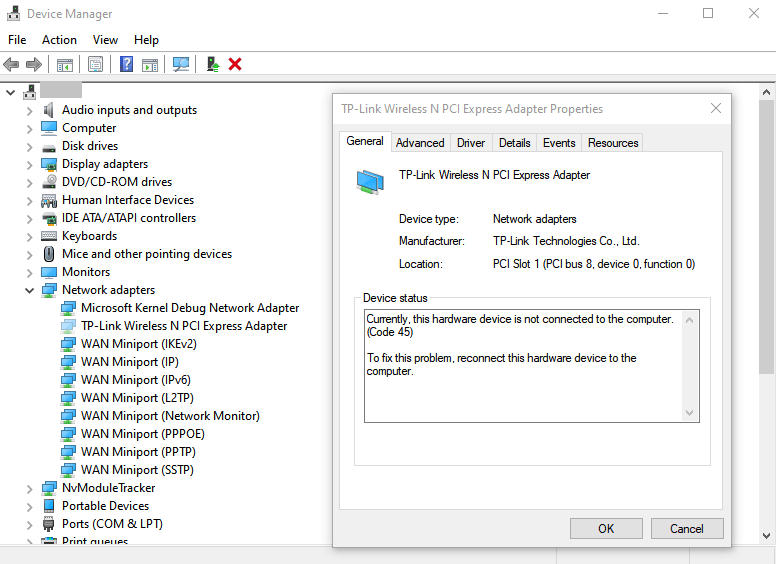 My internet stopped working randomly, how can I fix error status 