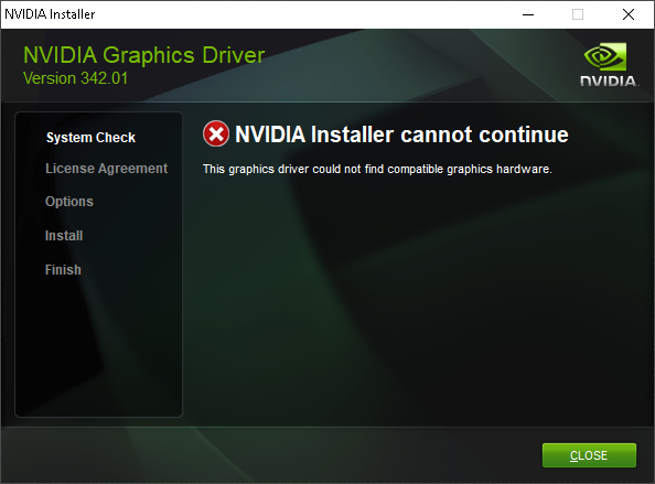 Installing nvidia store graphics card