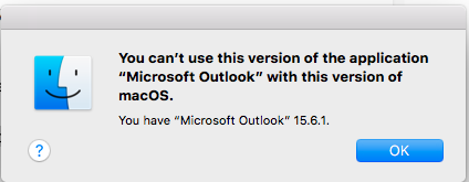 Outlook 15 6 1 Not Working On Macos High Sierra 10 13 3 Microsoft Community