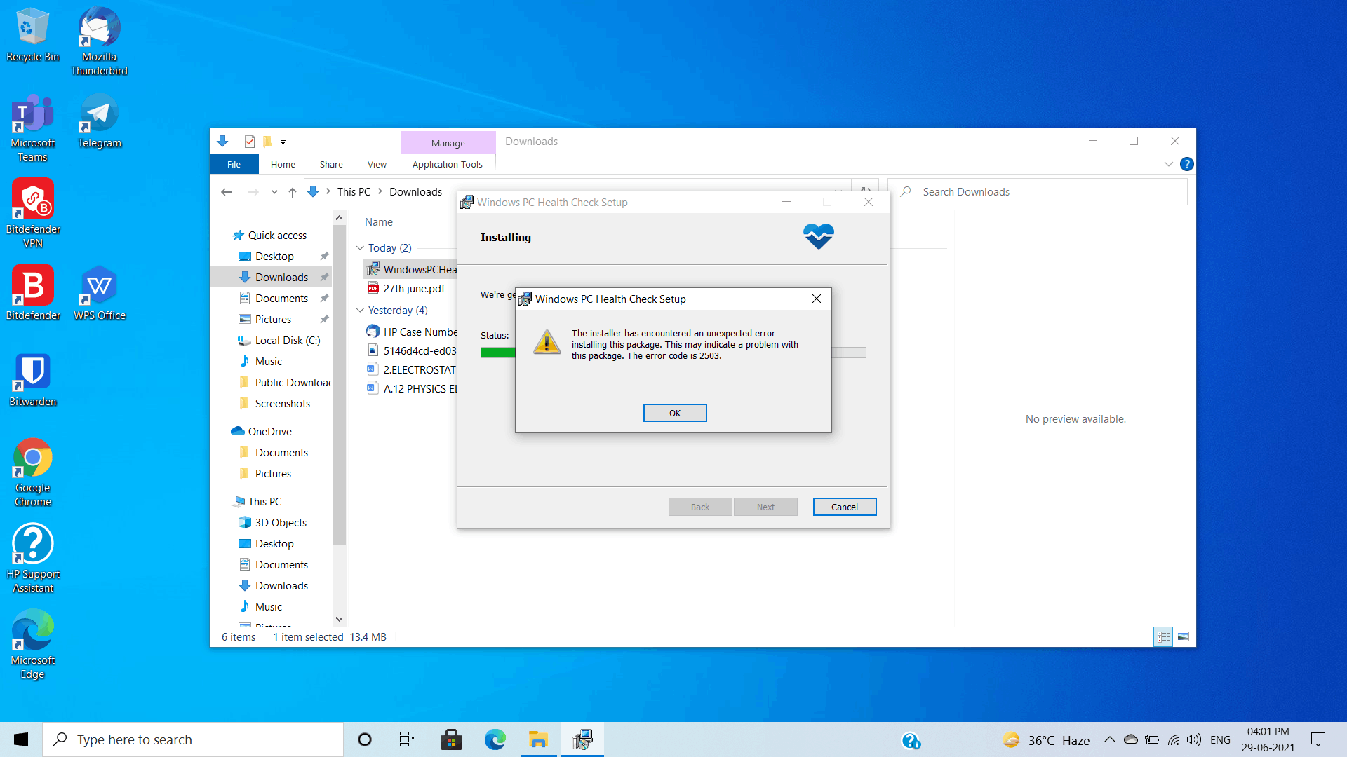 Unable To Install Pc Health Check App - Microsoft Community