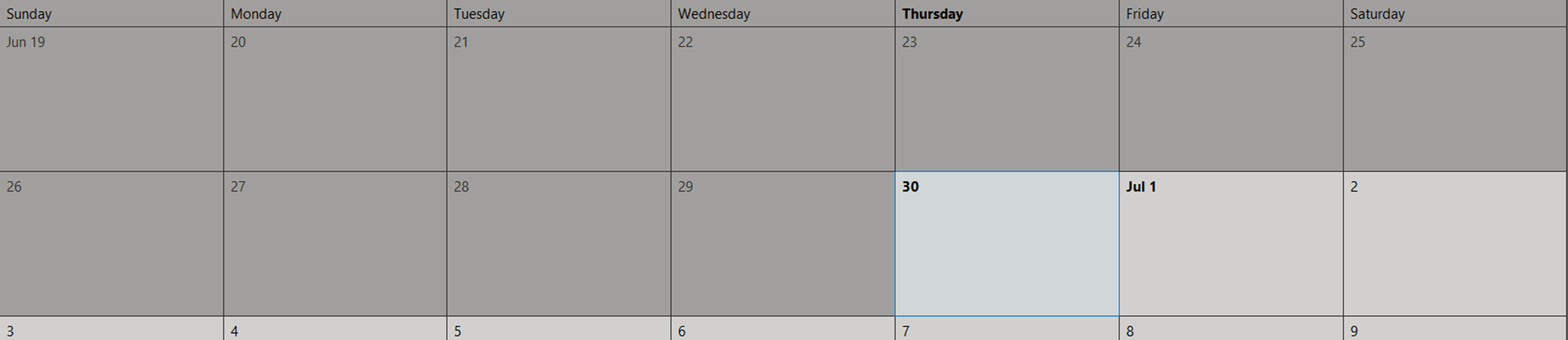 Outlook Calendar Gray Out Background on Previous Days Microsoft