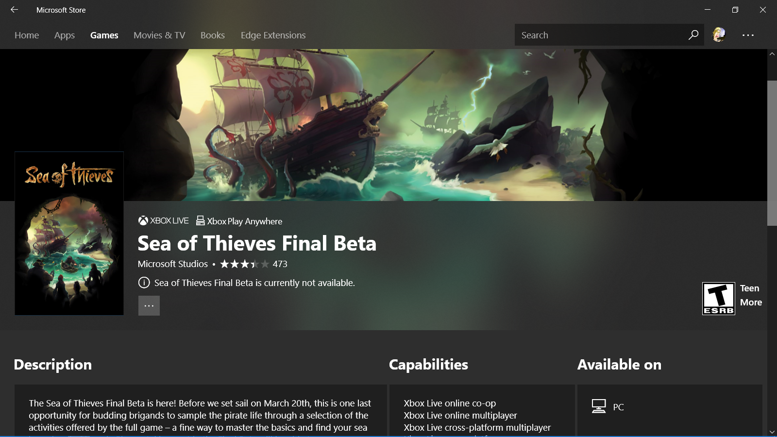 Microsoft store sale sea of thieves