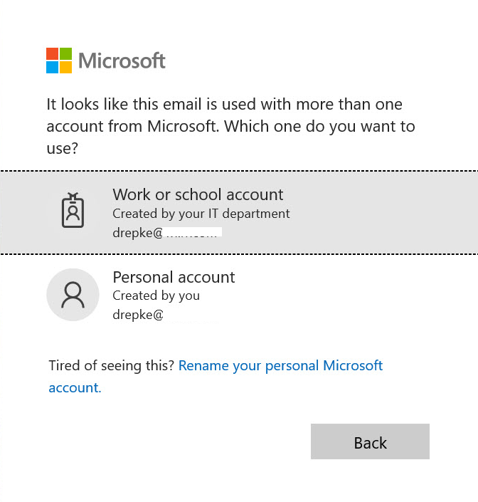 How Do I Dissociate non-Existent Work Account from my Microsoft