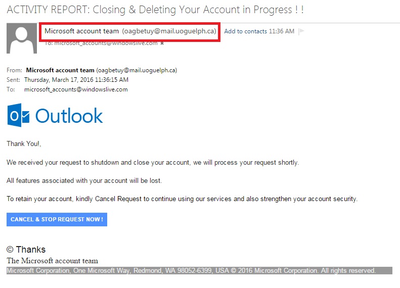 Microsoft sends account closure emails for inactivity to wrong