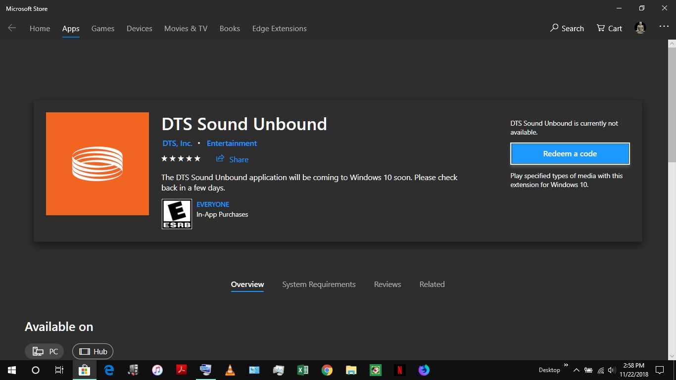 dts unbound xbox one