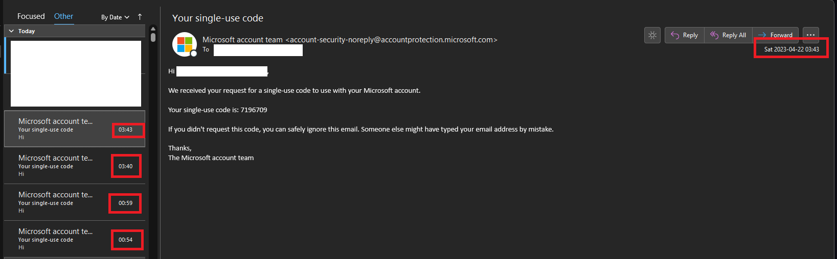 How to Stop Single Use Code Emails from Microsoft