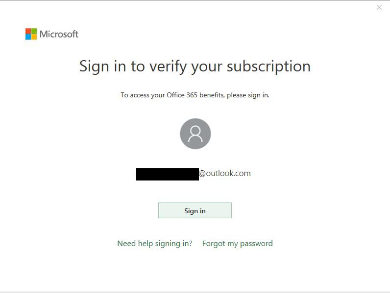 MS Office 365 Home Continues to Prompt for Login Credentials - Microsoft  Community