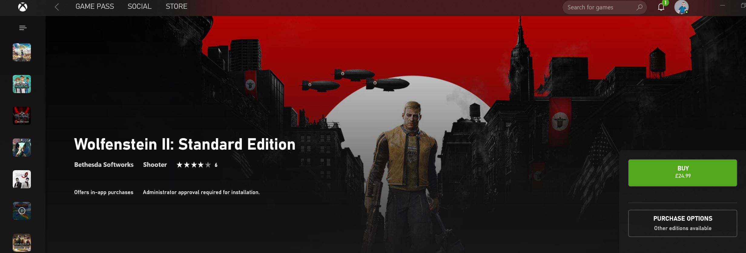 Got xbox game pass for PC and unable to download Wolfenstein II