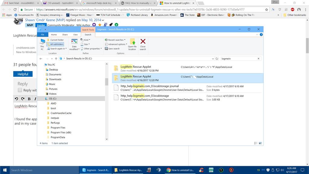 How To Uninstall Logmein Rescue Rc After Ms Tech Support Session
