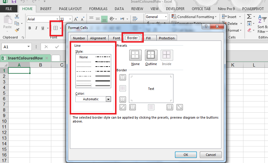 Excel 365 : Change the default color/style of the selected cell ...