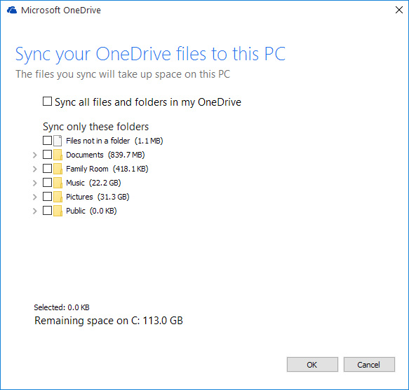 How to use OneDrive for file storage, but not duplicate on Local User ...