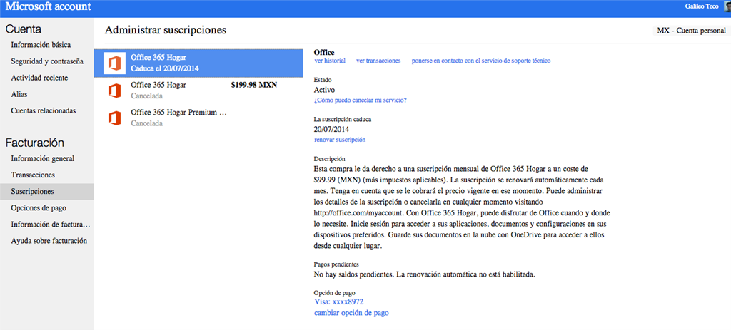 Cobro Doble en Suscripcion a Office 365 Hogar - Microsoft Community