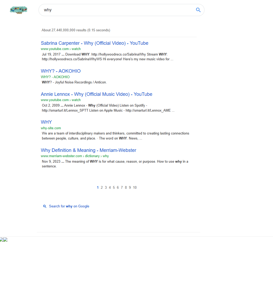 Why is my search missing the images tab, and faq tab along with