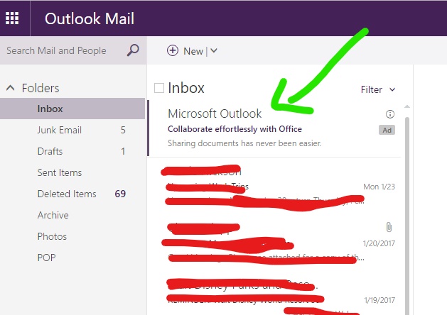 New Outlook Ads in Inbox - Microsoft Community