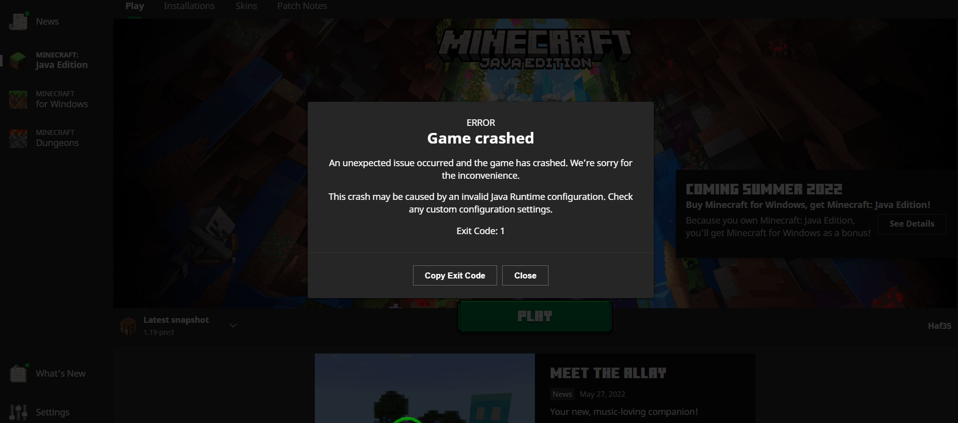 Minecraft On-line - Microsoft Community