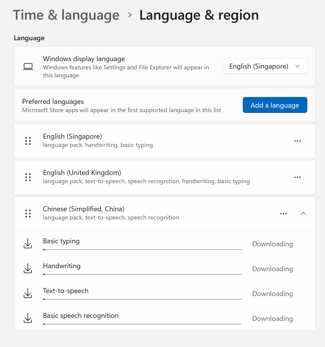 Unable to install Chinese Language Pack on Windows 11 Home 