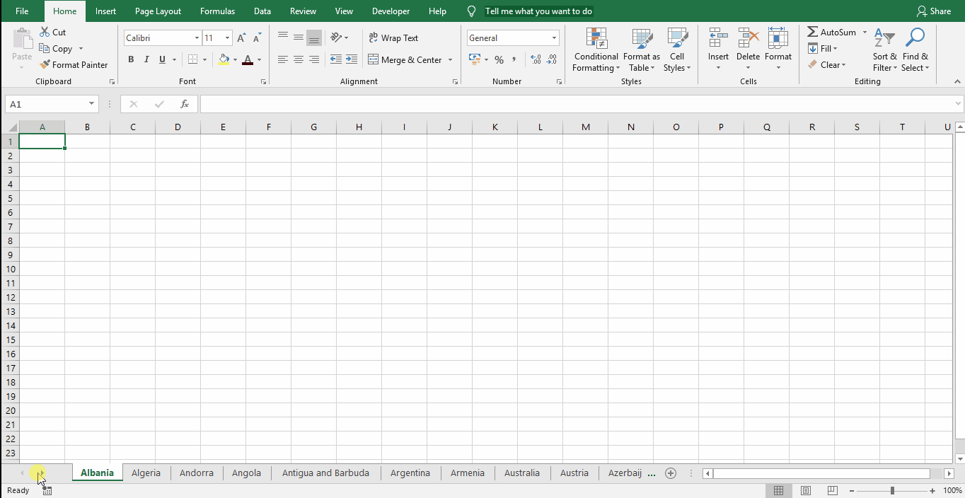 How to Include scroll to the first and last sheet in excel - Microsoft ...