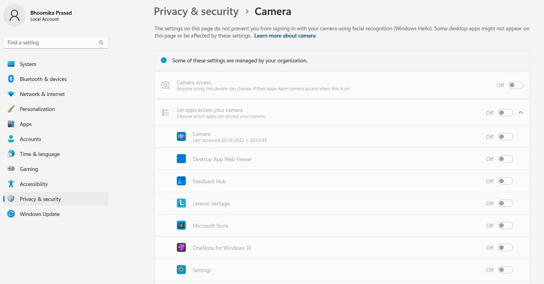 how-can-i-access-my-camera-and-i-am-not-able-to-turn-on-my-access