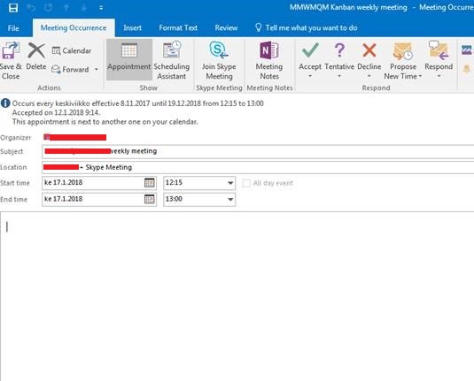 Skype meeting details not showing in Outlook calendar ...