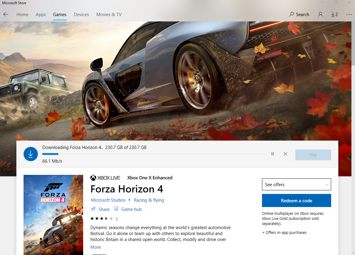Forza Horizon 4 download size increasing : r/ForzaHorizon