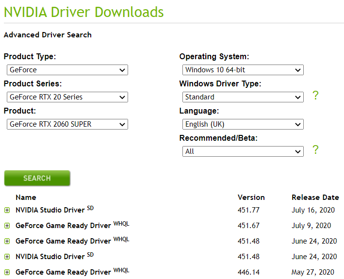 Download NVIDIA's New STUDIO Graphics Update - Version 451.48