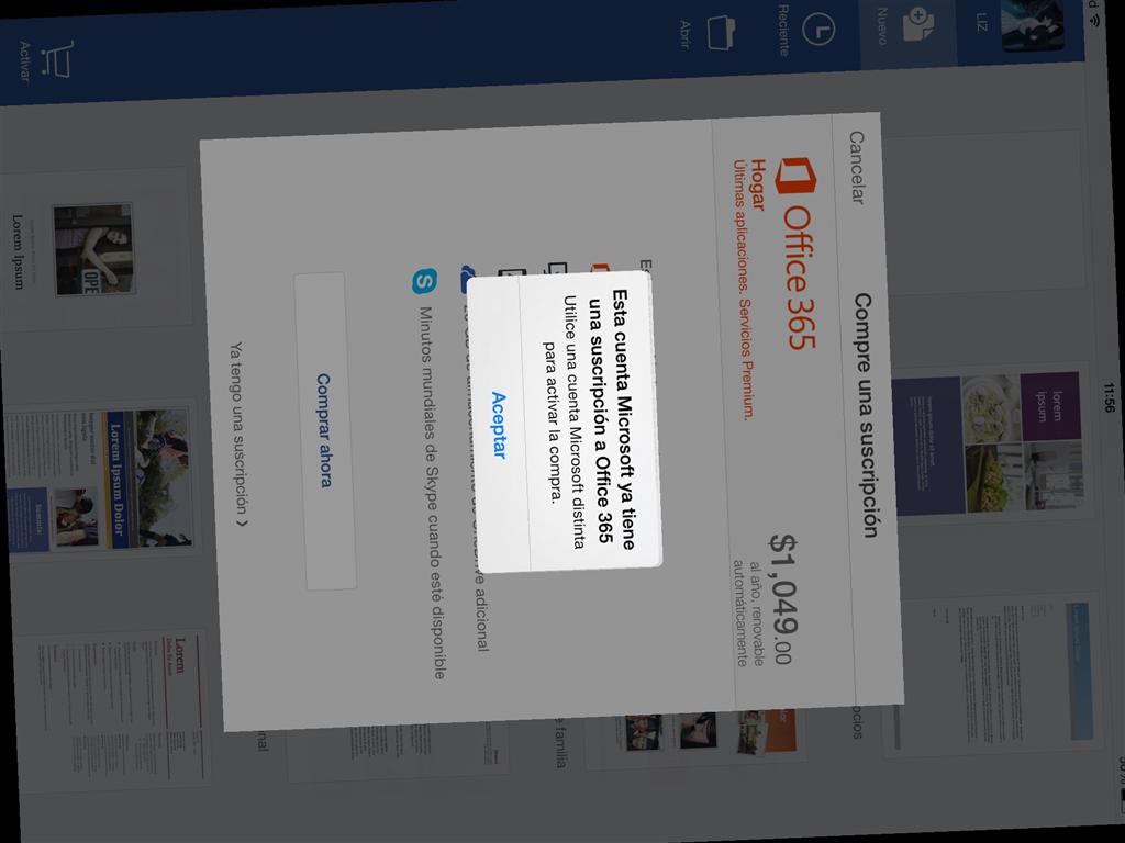 problema con office 365 y ipad - Microsoft Community