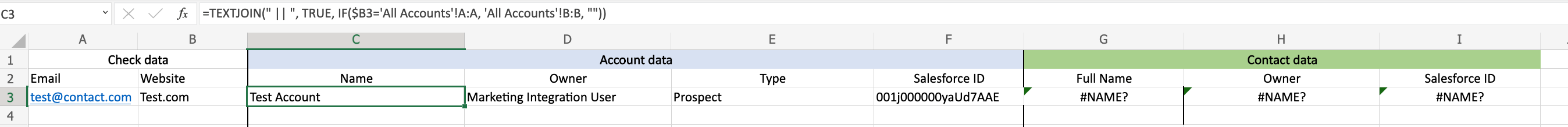 the formula contains unrecognized text excel 2016