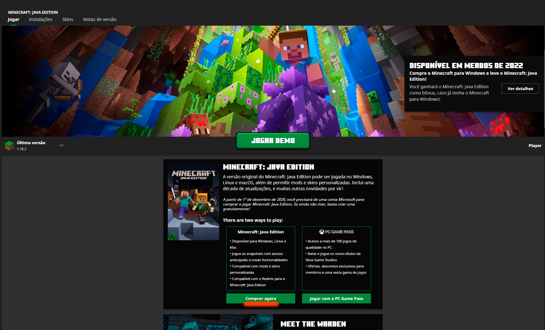 Migrei a conta do Minecraft mas agora aparece para comprar de novo. O -  Microsoft Community