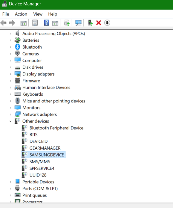 Mobile not recognized as connected device via USB - Microsoft 